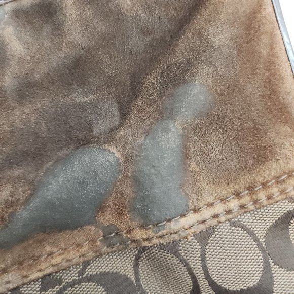 #35. Coach shoulder crossbody bag patchwork AS IS - Picture 3 of 5